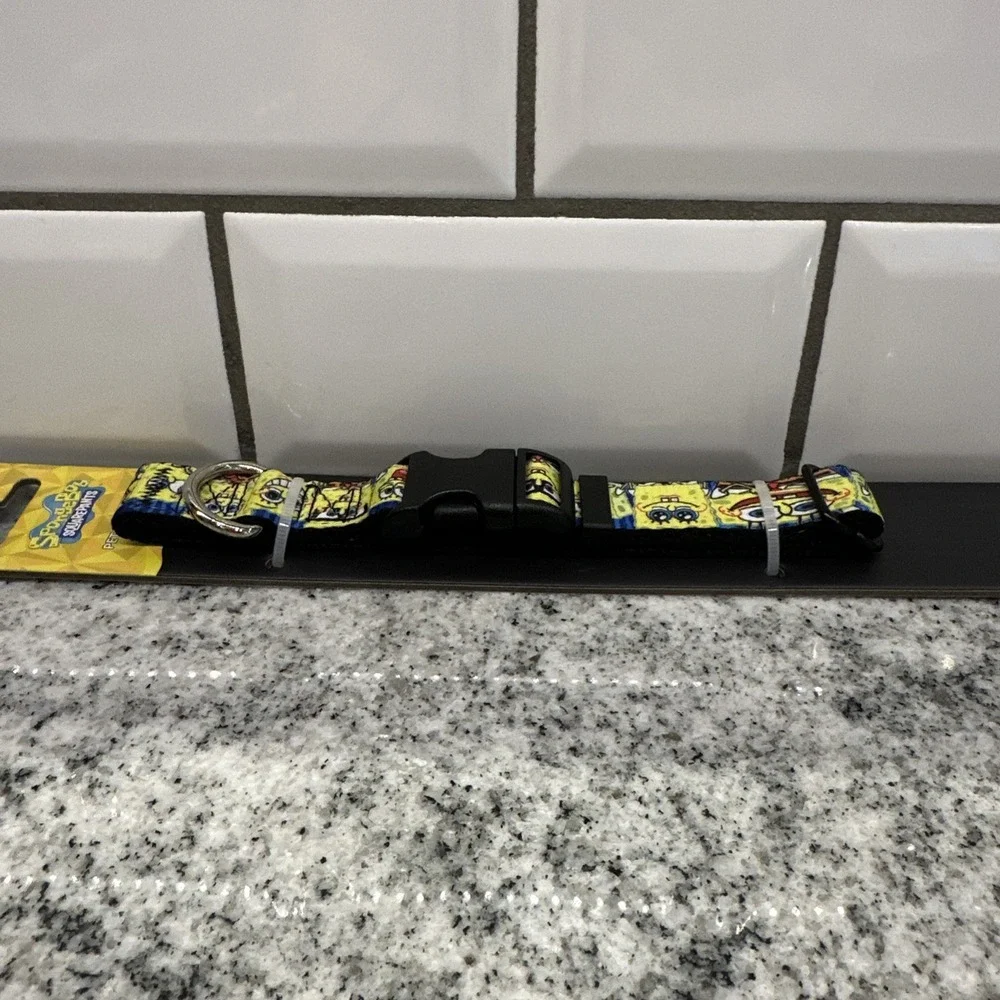 Buckle-Down Dog Medium Collar SpongeBob SquarePants Yellow Cartoon Pet Accessory